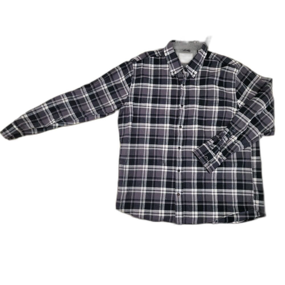 Original Weatherproof Vintage Men's Flannel Plaid  Casual Button Down Size- XL